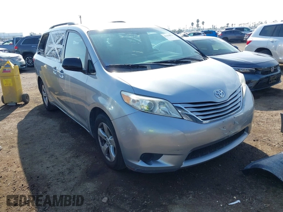 2016 Toyota Sienna LE AAS with VIN 5TDKK3DC2GS750211, listed as a IAAI auction lot 41444073 with 120,185 mi miles and . Bid and sale history available at DreamBid. Image 1.