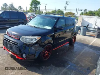 2015 Kia Soul + with VIN KNDJP3A51F7774348, listed as a IAAI auction lot 42016402 with 180,202 mi miles. Bid and sale history available at carsss.com. Image 2.