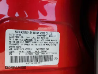 2020 Infiniti Q50 Red Sport 400 with VIN JN1FV7AP3LM630210, listed as a Copart auction lot 41796535 with 54,587 mi miles and Salvage title. Bid and sale history available at DreamBid. Image 14.