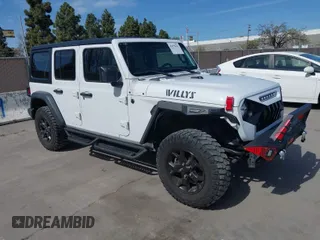 2022 Jeep Wrangler Unlimited Sport S with VIN 1C4HJXDG7NW144634, listed as a IAAI auction lot 41975242 with 29,336 mi miles. Bid and sale history available at carsss.com. Image 1.