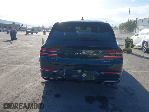2021 Genesis GV80 with VIN KMUHCESCXMU046641, listed as a IAAI auction lot 41614756 with 25,666 mi miles and . Bid and sale history available at DreamBid. Image 17.
