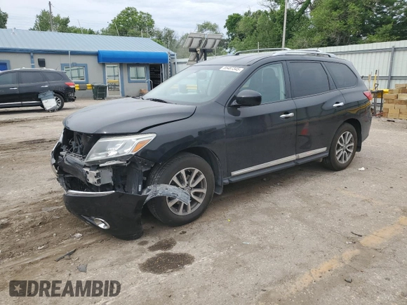 2016 Nissan Pathfinder SL with VIN 5N1AR2MM4GC612435, listed as a Copart auction lot 55487345 with 161,421 mi miles and Salvage title. Bid and sale history available at DreamBid. Image 1.