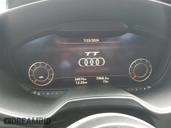 2020 Audi TT with VIN TRUAEAFV5L1002829, listed as a Copart auction lot 63857514 with 34,670 mi miles and Clean title. Bid and sale history available at DreamBid. Image 9.