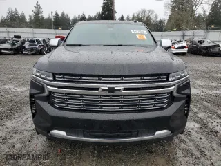 2021 Chevrolet Tahoe Premier with VIN 1GNSKSKD5MR231077, listed as a Copart auction lot 84274084 with 53,932 mi miles and Salvage Title. Bid and sale history available at carsss.com. Image 5.