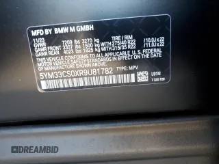 2024 BMW XM Label Red z VIN 5YM33CS0XR9U81782, wystawiony jako Copart lot #68884954 z przebiegiem Nie podano mil oraz Szkody całkowita. Historia ofert i sprzedaży dostępna na DreamBid. Obrazek 13.