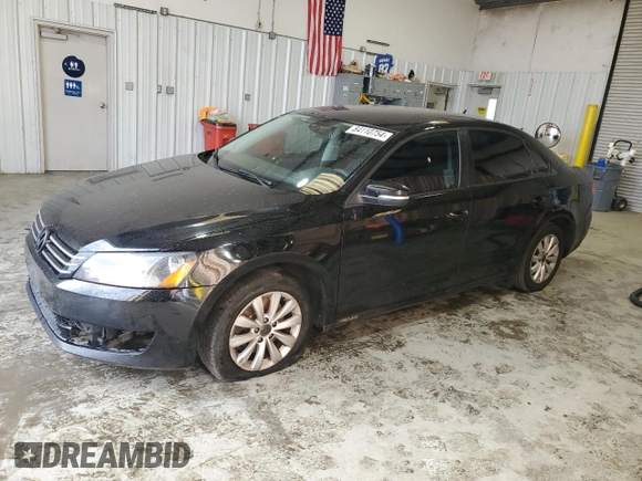 2013 Volkswagen Passat S with VIN 1VWAP7A30DC035351, listed as a Copart auction lot 84110754 with 268,287 mi miles and Salvage title. Bid and sale history available at DreamBid. Image 1.
