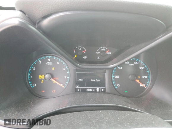2019 Chevrolet Colorado 2WD Work Truck with VIN 1GCHSBEN3K1129683, listed as a Copart auction lot 44963615 with 26,687 mi miles and Salvage Title. Bid and sale history available at carsss.com. Image 9.