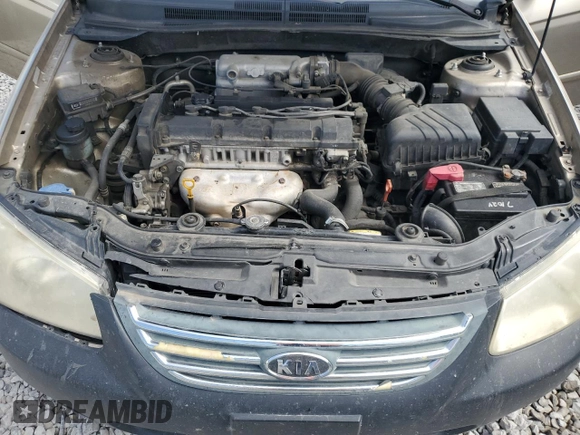 2008 Kia Spectra SX with VIN KNAFE121585534159, listed as a Copart auction lot 47264085 with 238,871 mi miles and Salvage Title. Bid and sale history available at carsss.com. Image 11.