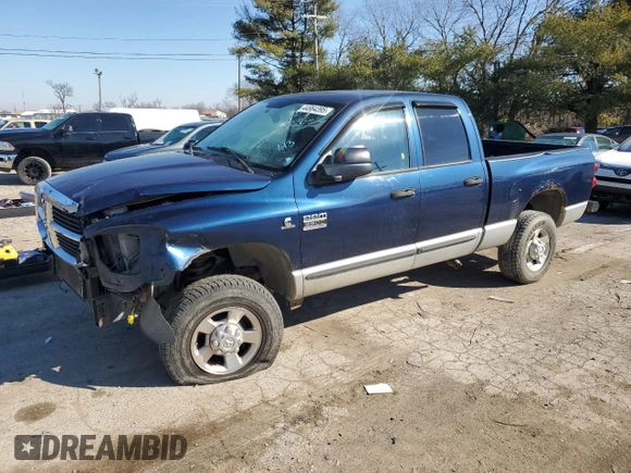 2007 Dodge Ram 2500 SLT with VIN 1D7KS28C57J543352, listed as a Copart auction lot 44964395 with 276,528 mi miles and Salvage Title. Bid and sale history available at carsss.com. Image 1.