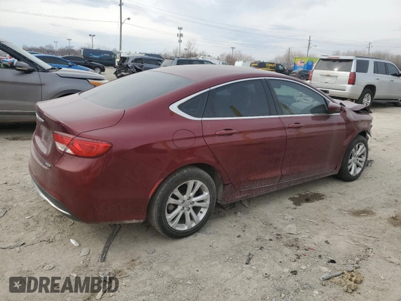 2015 Chrysler 200 Limited with VIN 1C3CCCAB5FN618761, listed as a Copart auction lot 47644505 with 136,155 mi miles and Salvage title. Bid and sale history available at DreamBid. Image 3.