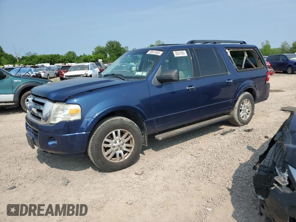 2011 Ford Expedition Max XLT with VIN 1FMJK1J56BEF30053, listed as a Copart auction lot 59541665 with 184,885 mi miles and Salvage title. Bid and sale history available at DreamBid. Image 1.