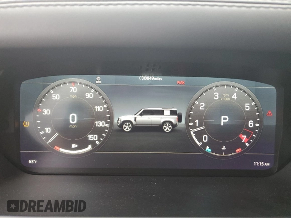 2021 Land Rover Defender with VIN SALE3ERU4M2053304, listed as a Copart auction lot 79035444 with 30,849 mi miles and Salvage title. Bid and sale history available at DreamBid. Image 9.