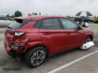2023 Hyundai Kona Electric SE with VIN KM8K23AGXPU184488, listed as a Copart auction lot 70221173 with 36 mi miles. Bid and sale history available at carsss.com. Image 3.
