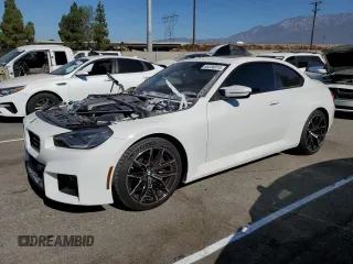 2024 BMW M2 with VIN 3MF13DM09R8D96037, listed as a Copart auction lot 65258314 with 7,776 mi miles and Salvage Title. Bid and sale history available at carsss.com. Image 1.