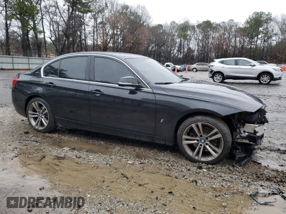 2018 BMW 3 Series 330e iPerformance with VIN WBA8E1C59JA177947, listed as a Copart auction lot 44696215 with 69,231 mi miles and Salvage Title. Bid and sale history available at carsss.com. Image 4.