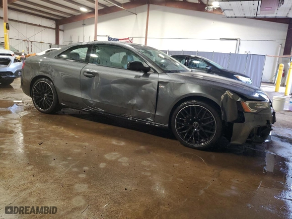 2016 Audi A5 Premium Plus with VIN WAUM2AFR1GA049491, listed as a Copart auction lot 46686265 with 142,103 mi miles and Salvage Title. Bid and sale history available at carsss.com. Image 4.