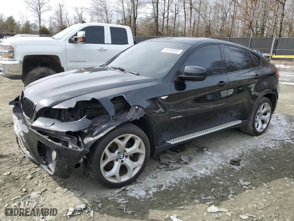 2014 BMW X6 xDrive35i with VIN 5UXFG2C56E0H10554, listed as a Copart auction lot 46160085 with 224,811 mi miles and Salvage Title. Bid and sale history available at carsss.com. Image 1.