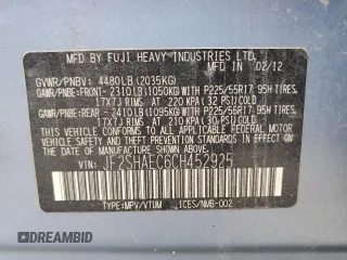 2012 Subaru Forester X Limited with VIN JF2SHAEC6CH452925, listed as a Copart auction lot 56155475 with 226,586 mi miles and Clean title. Bid and sale history available at DreamBid. Image 13.