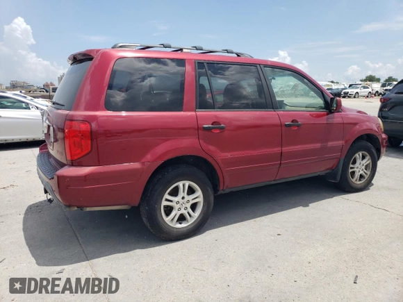 2005 Honda Pilot EX-L z VIN 5FNYF18505B001357, wystawiony jako Copart lot #60452865 z przebiegiem 189 862 mil mil oraz Szkoda całkowita • Salvage title. Historia ofert i sprzedaży dostępna na DreamBid. Obrazek 3.