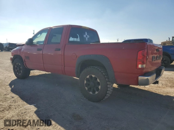 2005 Dodge Ram 2500 SLT with VIN 3D7KR28C45G784409, listed as a Copart auction lot 87700415 with 0 mi miles and Salvage Title. Bid and sale history available at carsss.com. Image 2.