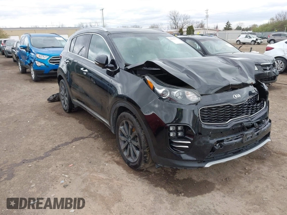 2018 Kia Sportage EX with VIN KNDPN3AC7J7451509, listed as a IAAI auction lot 41925277 with 64,933 mi miles and . Bid and sale history available at DreamBid. Image 1.