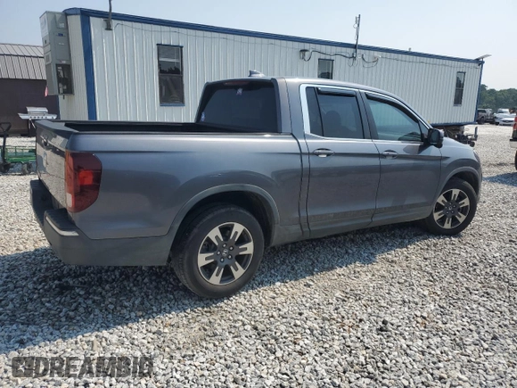 2017 Honda Ridgeline RTL-T with VIN 5FPYK2F69HB010616, listed as a Copart auction lot 58718625 with 113,047 mi miles and Salvage title. Bid and sale history available at DreamBid. Image 3.