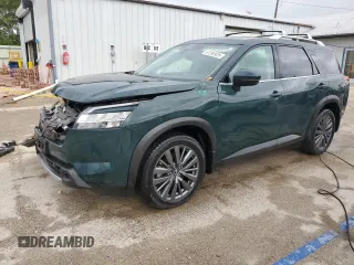2024 Nissan Pathfinder SL z VIN 5N1DR3CD0RC263099, wystawiony jako Copart lot #57290925 z przebiegiem 25 113 mil mil oraz Szkoda całkowita • Salvage title. Historia ofert i sprzedaży dostępna na DreamBid. Obrazek 1.