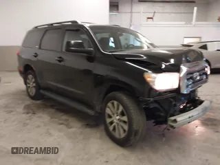 2011 Toyota Sequoia SR5 with VIN 5TDBY5G19BS047363, listed as a IAAI auction lot 41296868 with 264,632 mi miles. Bid and sale history available at carsss.com. Image 1.