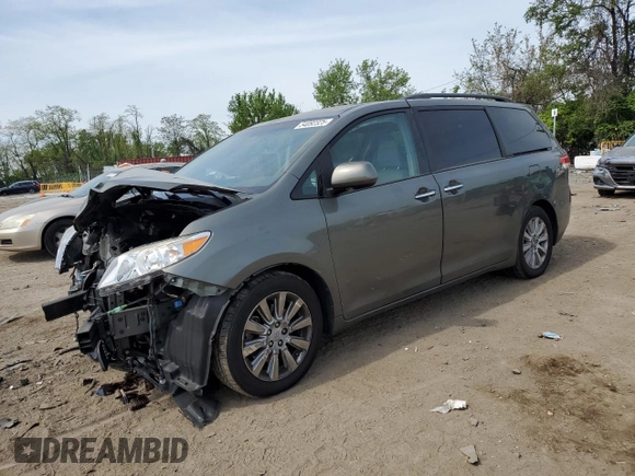 2011 Toyota Sienna XLE AAS with VIN 5TDYK3DC7BS027036, listed as a Copart auction lot 54092325 with 126,909 mi miles and Salvage Title. Bid and sale history available at carsss.com. Image 1.
