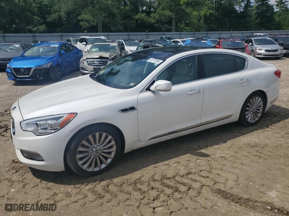 2015 Kia K900 Luxury with VIN KNALW4D48F6019608, listed as a Copart auction lot 61277354 with 94,038 mi miles and Salvage Title. Bid and sale history available at carsss.com. Image 1.