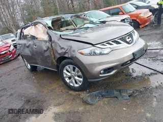 2014 Nissan Murano LE with VIN JN8AZ1MU4EW414243, listed as a IAAI auction lot 41106366 with 72,395 mi miles. Bid and sale history available at carsss.com. Image 1.