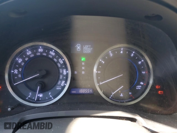 2013 Lexus IS 250 with VIN JTHCF5C21D5061869, listed as a Copart auction lot 52397995 with 188,554 mi miles and Salvage Title. Bid and sale history available at DreamBid. Image 9.