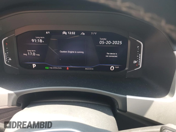 2022 Volkswagen Atlas SEL with VIN 1V2BR2CA2NC500888, listed as a Copart auction lot 56666805 with 66,223 mi miles and Clean title. Bid and sale history available at DreamBid. Image 9.