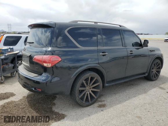 2013 Infiniti QX56 with VIN JN8AZ2NE2D9040452, listed as a Copart auction lot 55810675 with 219,713 mi miles and Clean Title. Bid and sale history available at DreamBid. Image 3.