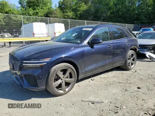 2023 Genesis GV70 2.5T with VIN KMUMADTB1PU124801, listed as a Copart auction lot 56858425 with 28,338 mi miles and Salvage title. Bid and sale history available at DreamBid. Image 1.