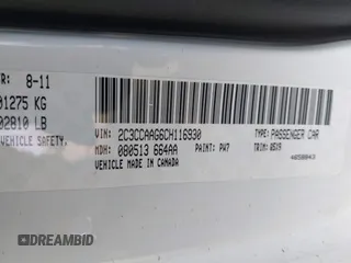 2012 Chrysler 300 with VIN 2C3CCAAG6CH116930, listed as a IAAI auction lot 41940820 with 208,279 mi miles. Bid and sale history available at carsss.com. Image 9.