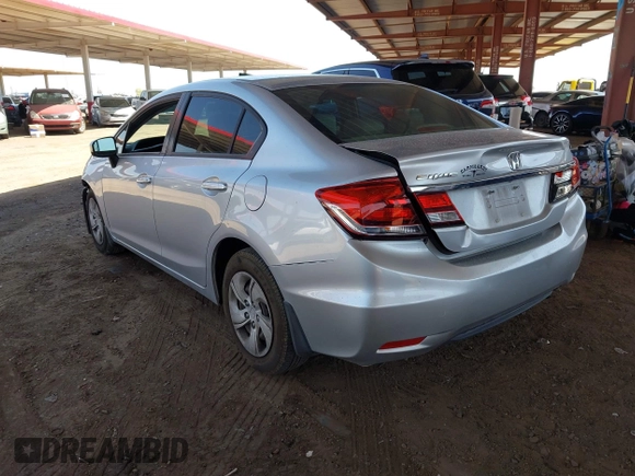 2014 Honda Civic Sedan LX with VIN 19XFB2F55EE007060, listed as a IAAI auction lot 41979694 with 148,324 mi miles. Bid and sale history available at carsss.com. Image 3.