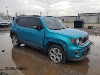 2020 Jeep Renegade Limited with VIN ZACNJAD13LPL76389, listed as a Copart auction lot 51332965 with 62,103 mi miles and Salvage title. Bid and sale history available at DreamBid. Image 4.