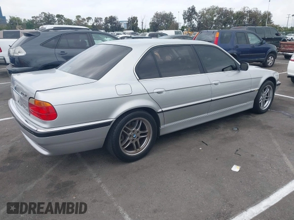 2001 BMW 7 Series 740iL with VIN WBAGH83451DP21927, listed as a IAAI auction lot 42587185 with Not provided miles and . Bid and sale history available at DreamBid. Image 4.