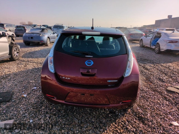 2017 Nissan LEAF S with VIN 1N4BZ0CP3HC311154, listed as a Copart auction lot 88807695 with 57,525 mi miles and Salvage Title. Bid and sale history available at carsss.com. Image 6.