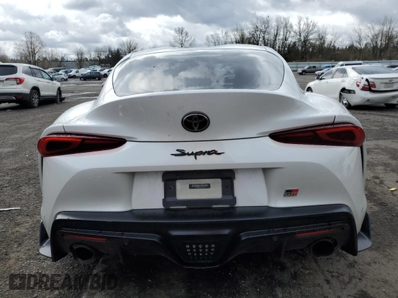 2020 Toyota Supra 3.0 with VIN WZ1DB4C06LW032176, listed as a Copart auction lot 49458085 with Not provided miles and Salvage title. Bid and sale history available at DreamBid. Image 6.