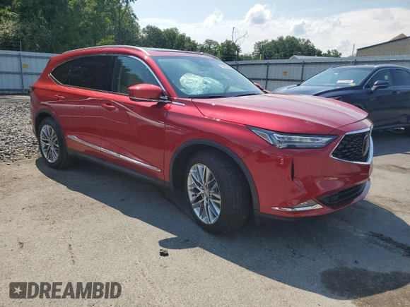 2022 Acura MDX w/Advance Package with VIN 5J8YE1H89NL022350, listed as a Copart auction lot 63437354 with 22,895 mi miles and Salvage Title. Bid and sale history available at carsss.com. Image 4.