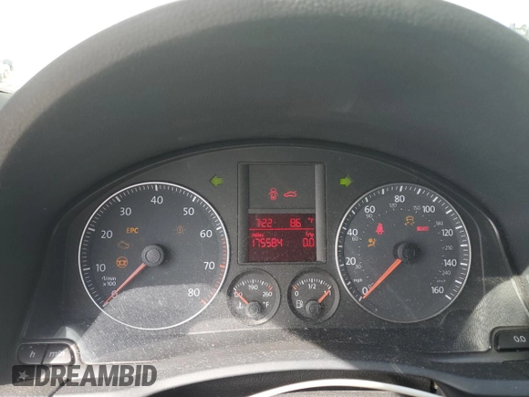 2009 Volkswagen Rabbit S with VIN WVWAB71K99W143367, listed as a Copart auction lot 52926345 with 175,584 mi miles and Salvage title. Bid and sale history available at DreamBid. Image 9.