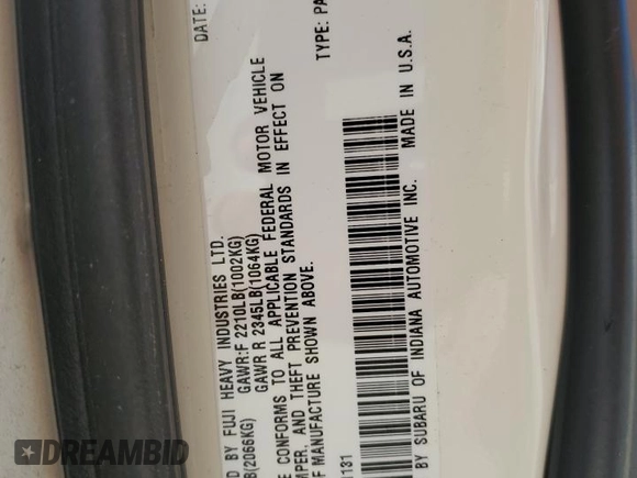 2004 Subaru Legacy Outback with VIN 4S3BH675247621131, listed as a Copart auction lot 49041465 with 154,147 mi miles and Salvage title. Bid and sale history available at DreamBid. Image 13.