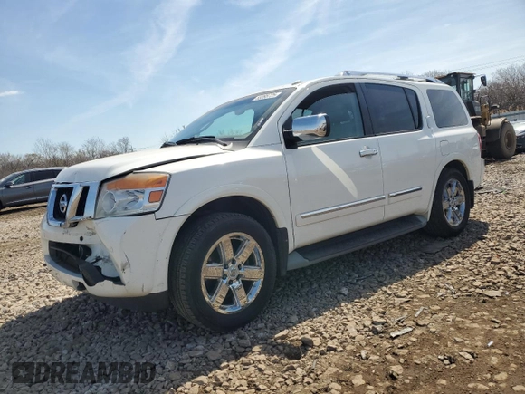 2011 Nissan Armada Platinum z VIN 5N1AA0NC7BN613402, wystawiony jako Copart lot #53395735 z przebiegiem 203 583 mil mil oraz Szkoda całkowita • Salvage title. Historia ofert i sprzedaży dostępna na DreamBid. Obrazek 1.