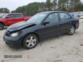 2004 Honda Civic EX with VIN 2HGES26704H507483, listed as a Copart auction lot 48574625 with 181,619 mi miles and Salvage Title. Bid and sale history available at DreamBid. Image 1.