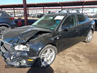 2008 Audi A4 2.0T with VIN WAUAF78E18A072100, listed as a IAAI auction lot 41414190 with 129,408 mi miles. Bid and sale history available at carsss.com. Image 2.