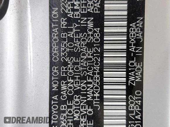 2012 Lexus CT 200h z VIN JTHKD5BH4C2121084, wystawiony jako Copart lot #60842335 z przebiegiem 125 141 mil mil oraz Szkoda całkowita • Salvage title. Historia ofert i sprzedaży dostępna na DreamBid. Obrazek 12.