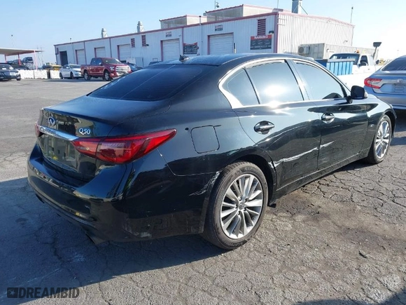 2020 Infiniti Q50 EDITION 30 with VIN JN1EV7AP7LM202166, listed as a IAAI auction lot 41636421 with 72,759 mi miles. Bid and sale history available at carsss.com. Image 4.
