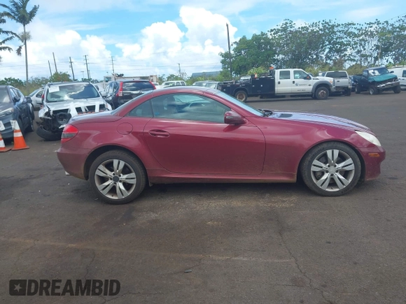 2009 Mercedes-Benz SLK 350 with VIN WDBWK58F19F190541, listed as a IAAI auction lot 42464400 with 109,484 mi miles and . Bid and sale history available at DreamBid. Image 13.